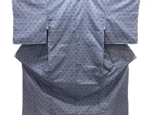 幾何学模様織り出し手織り紬着物